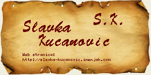 Slavka Kucanović vizit kartica